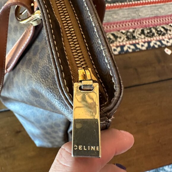 Celine Macadam Vintage Zippered Shoulder Tote, EUC - Picture 12 of 17
